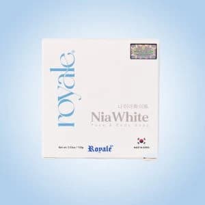 Royale NiaWhite Face and Body Soap packaging