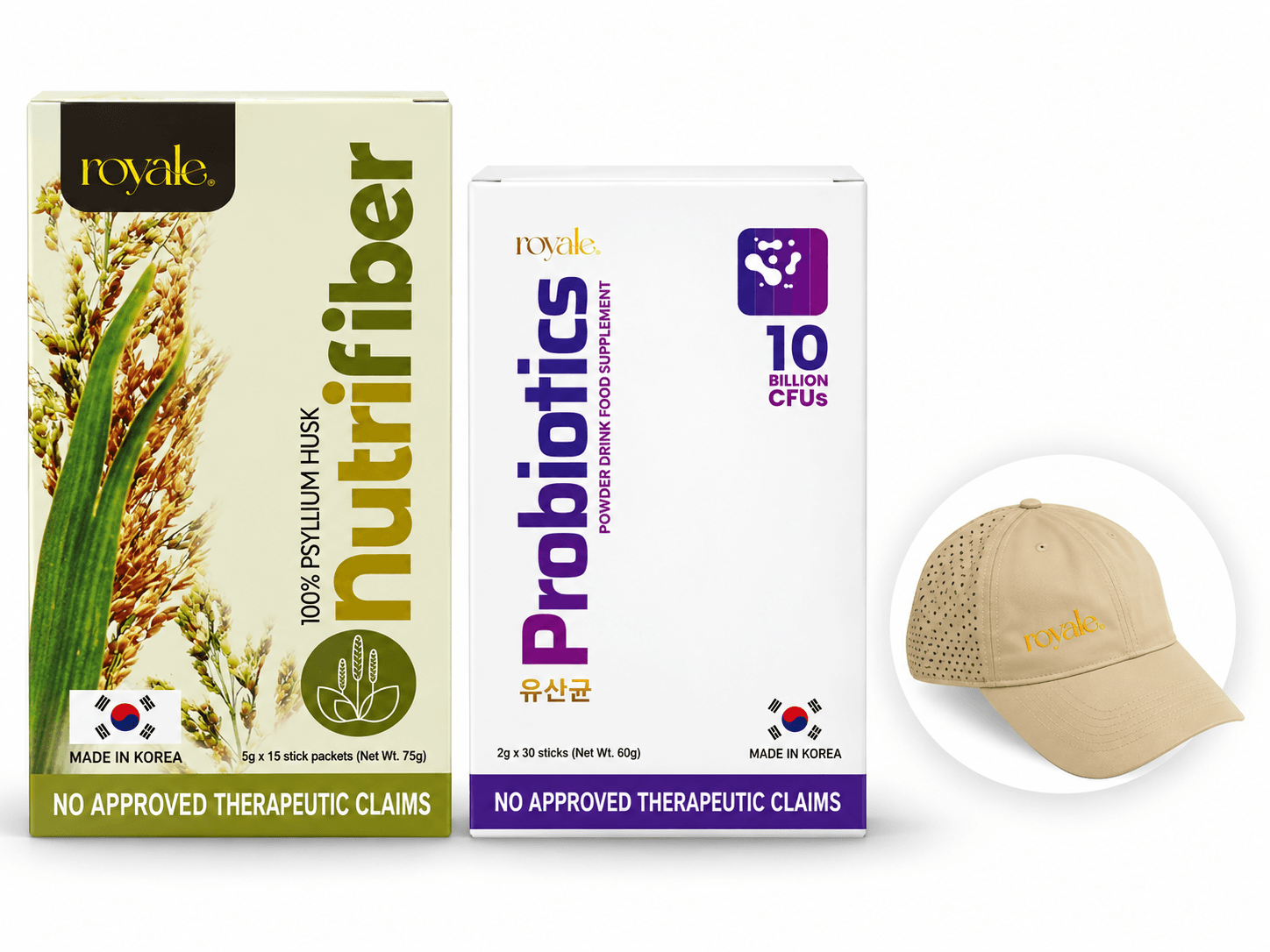 Royale Core Cleanse Kit with NutriFiber, Probiotics and an included Royale cap